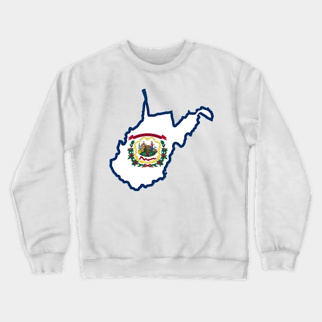 West Virginia Flag Crewneck Sweatshirt by DarkwingDave